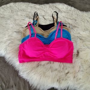 2/$15 Pack of 4 Bongo Knit Padded Bras S/M